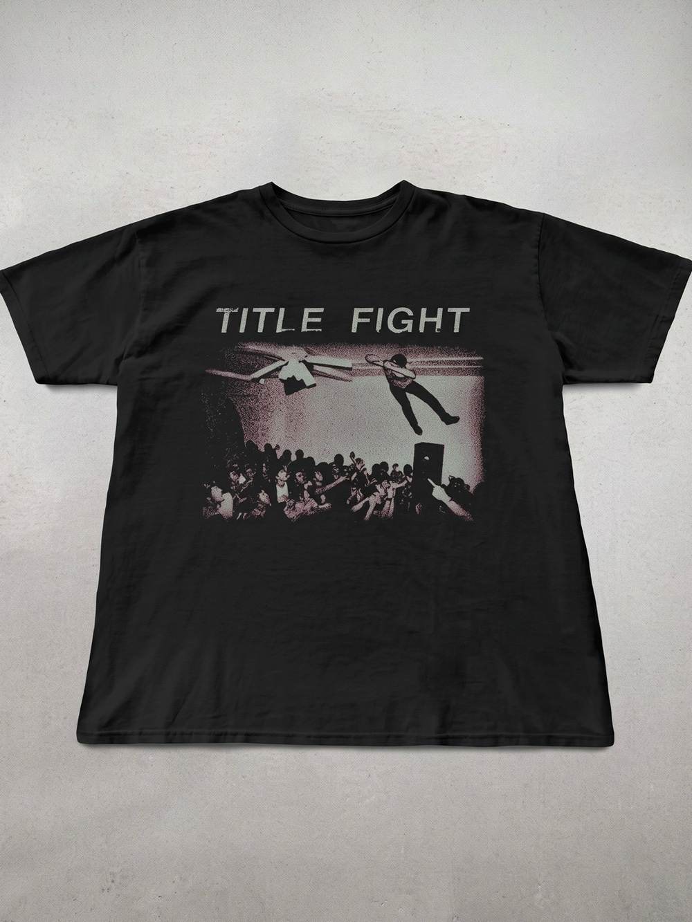 Alt Rock Title Fight Mosh Pit Emo Punk Black Band Graphic Tee